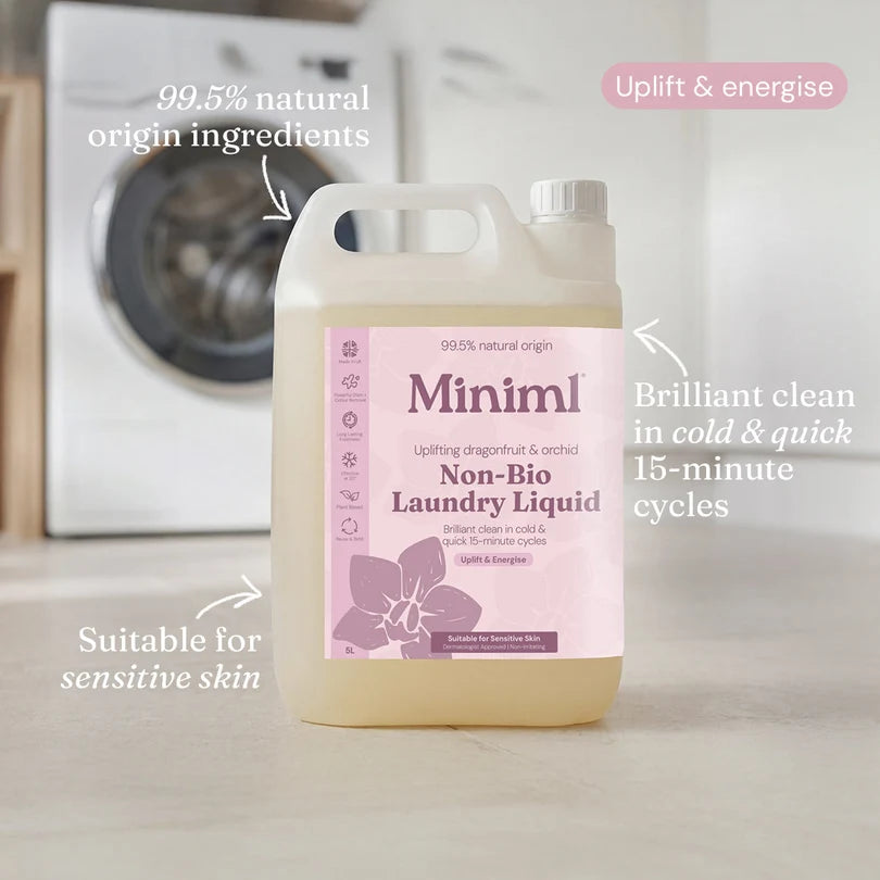 Miniml Non-Bio Laundry Liquid 5L - Dragonfruit & Orchid