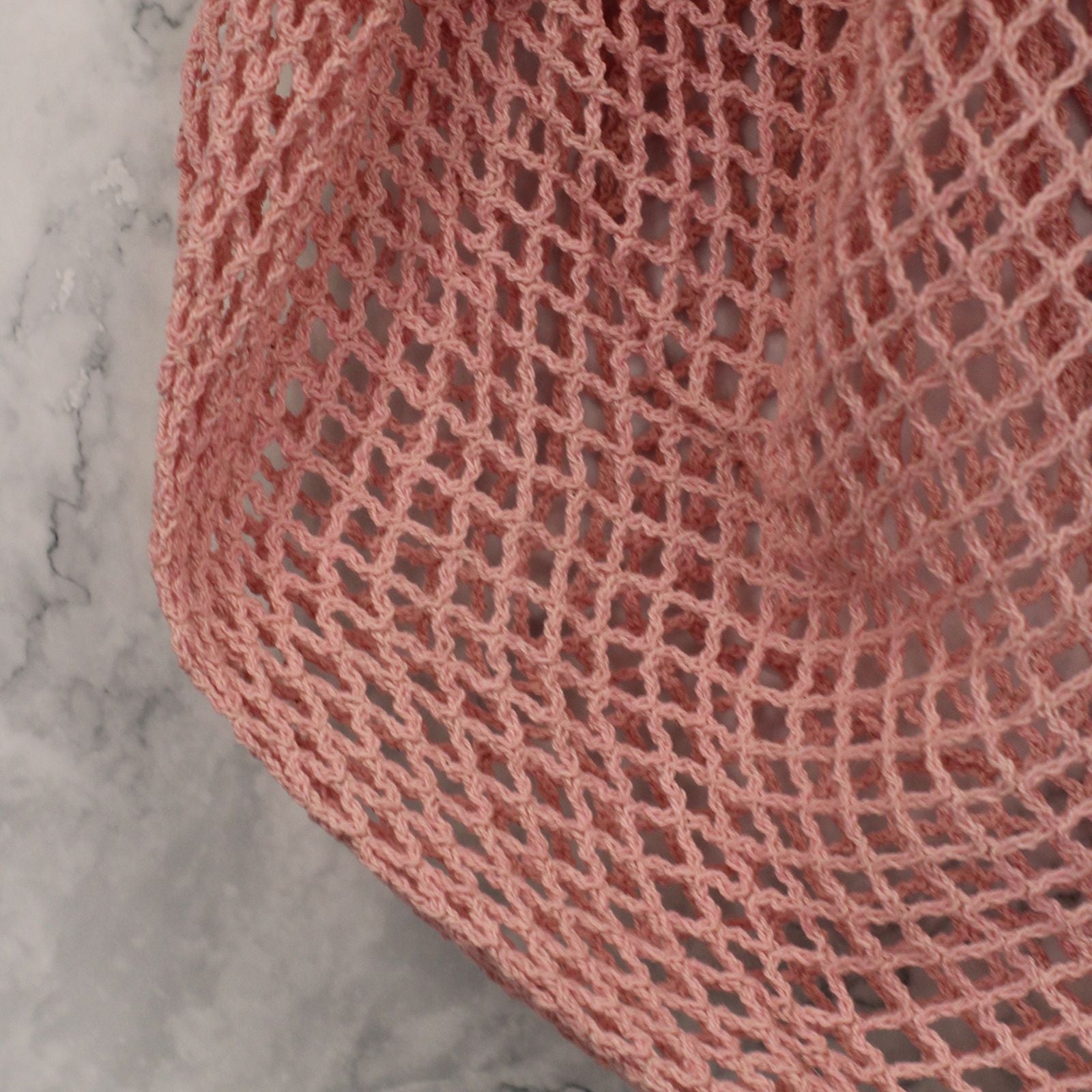 Pure Cotton Mesh Bag - Rose