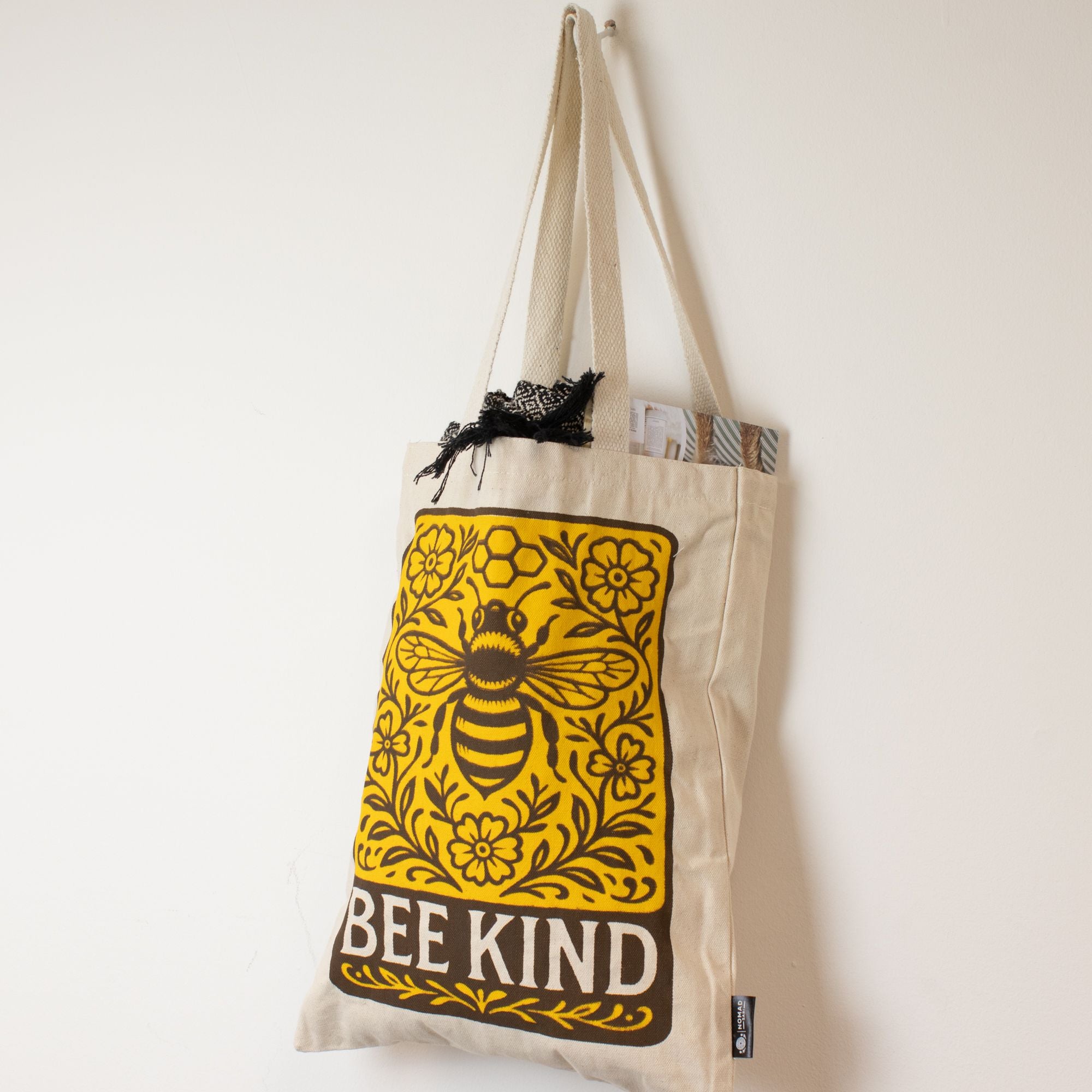 Nomad Sari Iconic Toni Tote Bag - Bee Kind - Natural 10oz