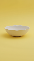 Upcycled Soft White Salad Bowl